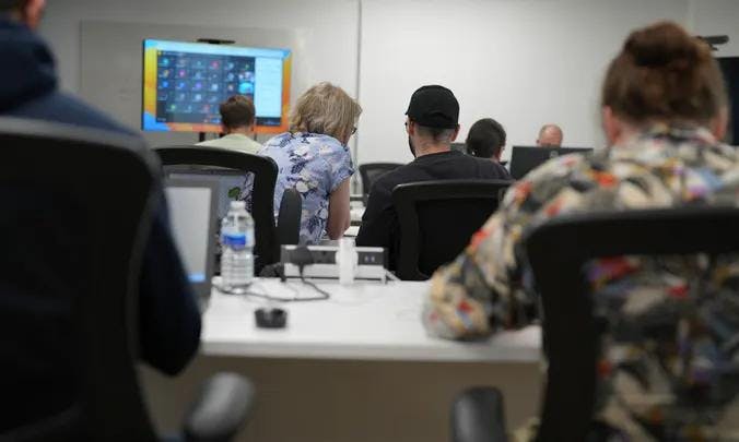Tech Educators students learning to code without AI