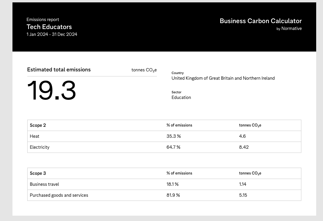 Business Carbon Calculator