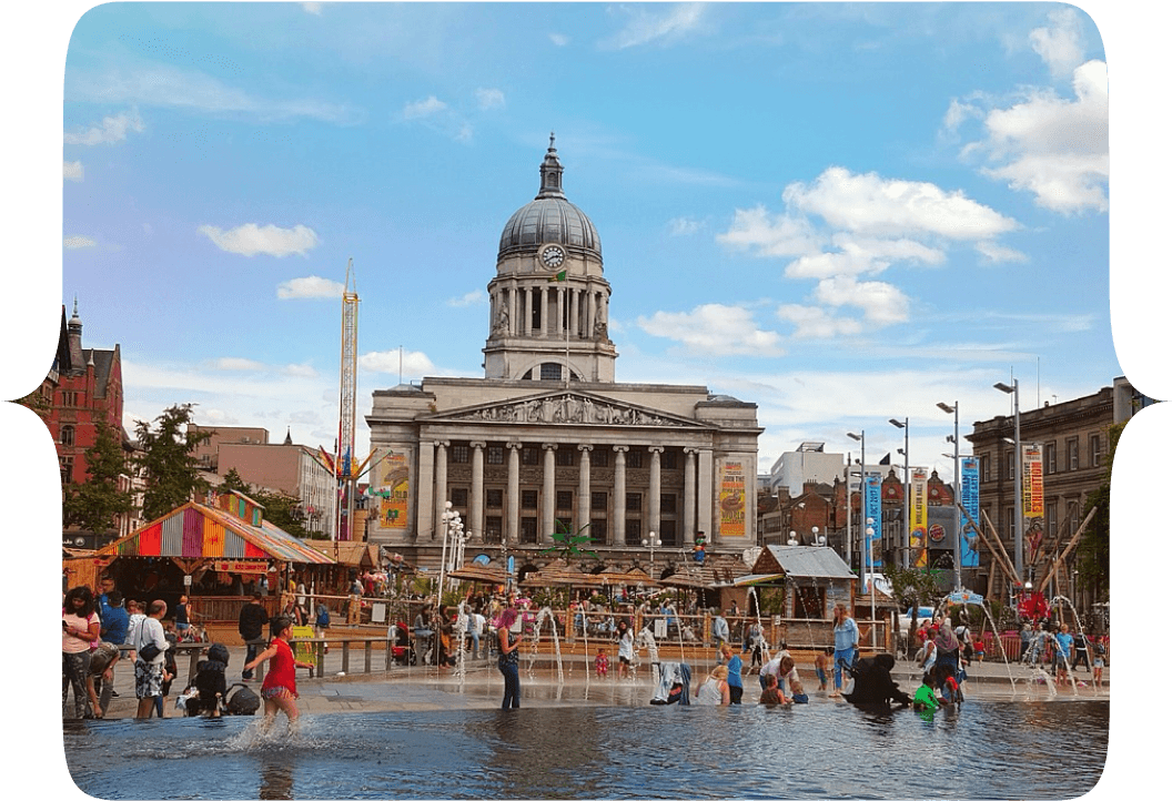 A view of the Nottingham Town Centre