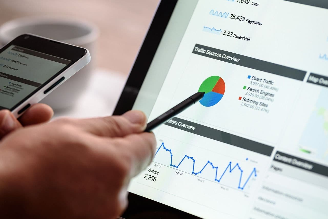 A marketing professional using AI tools to analyse campaign data