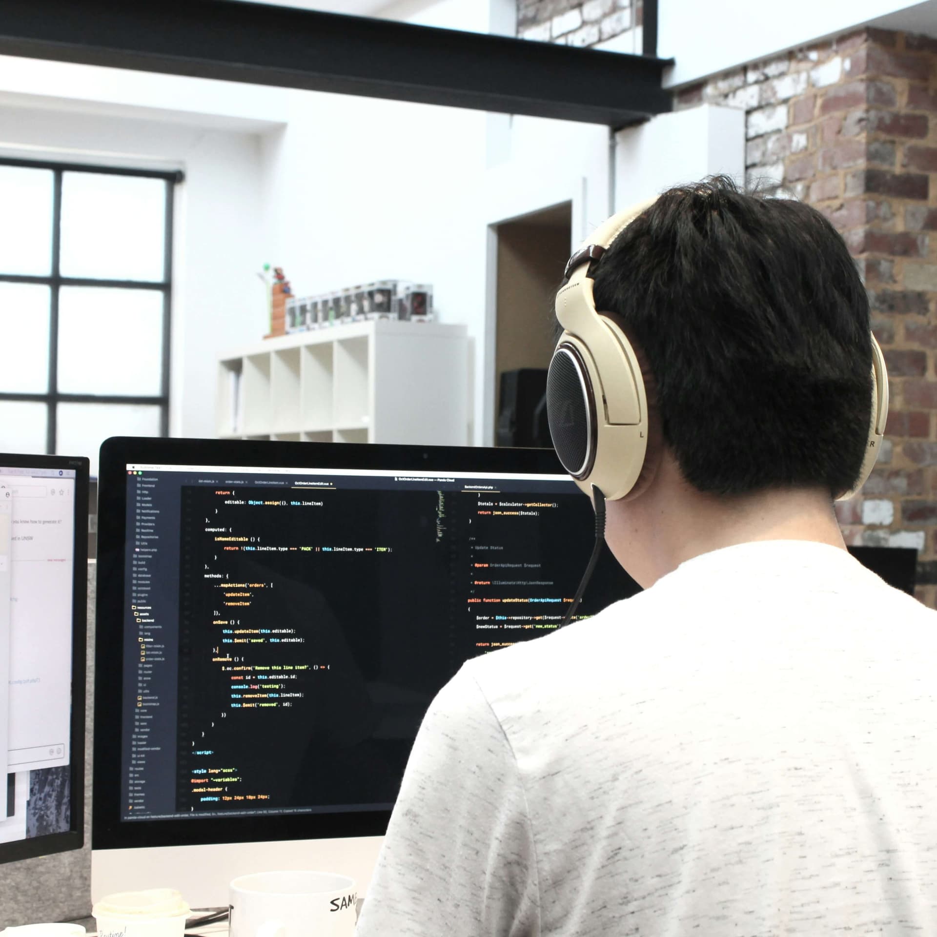 Full stack developer working on a coding challenge