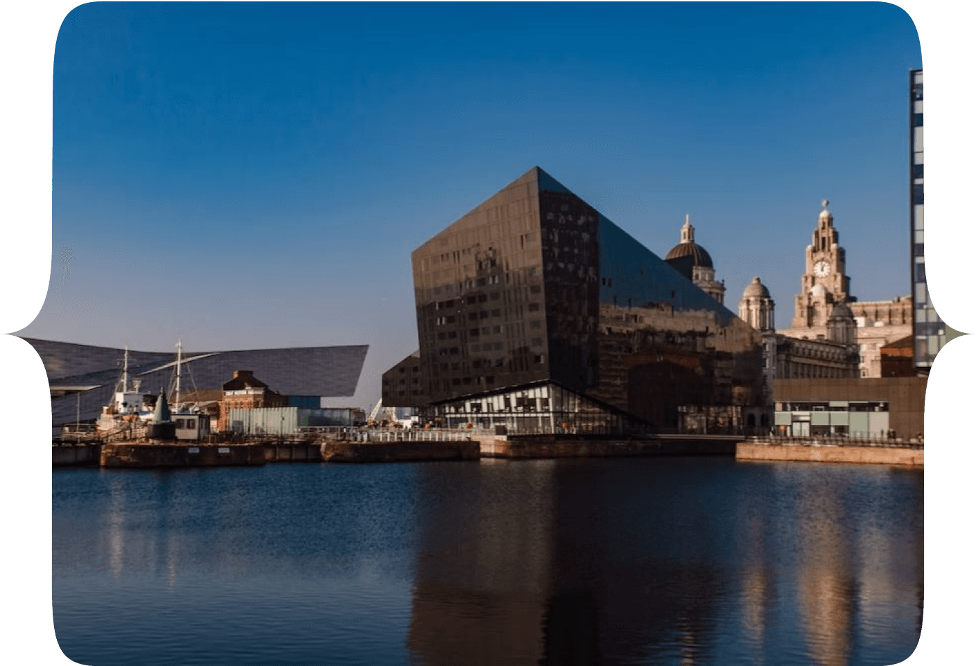 A picture of Man Island on the Liverpool Docks