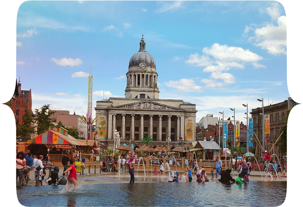 A view of the Nottingham Town Centre