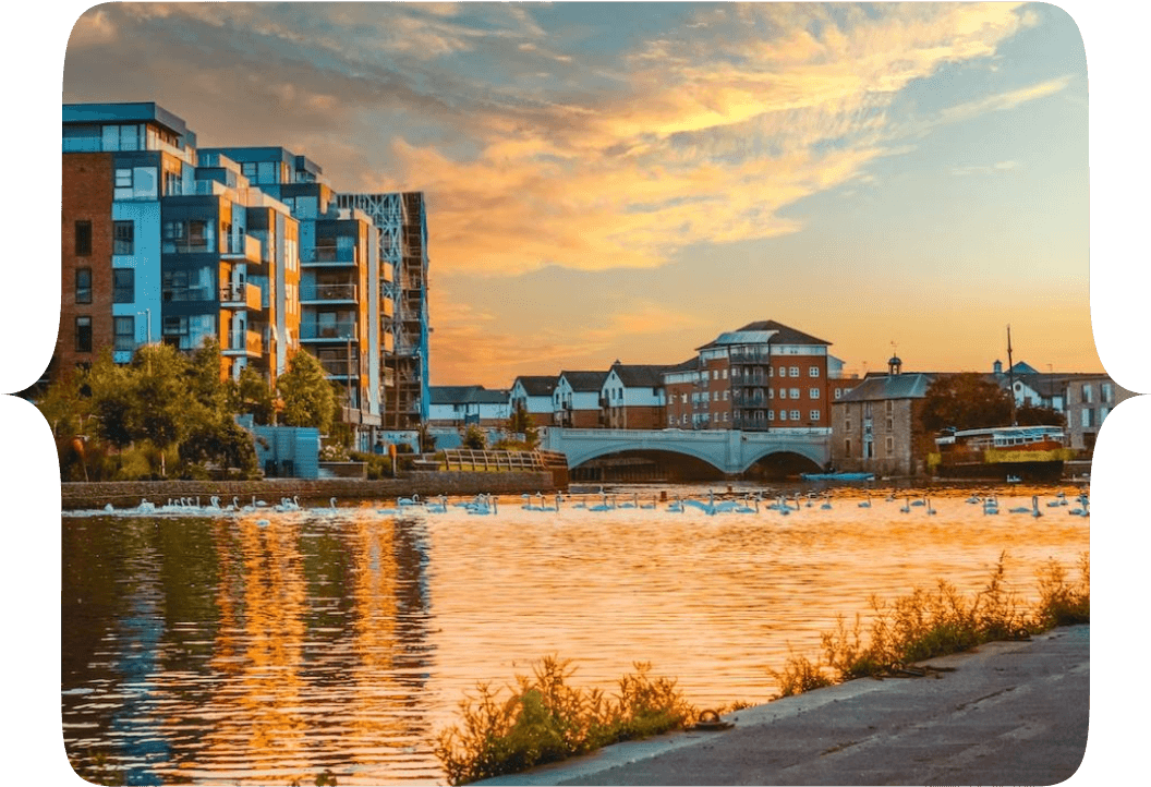 A view of river bank in Peterborough