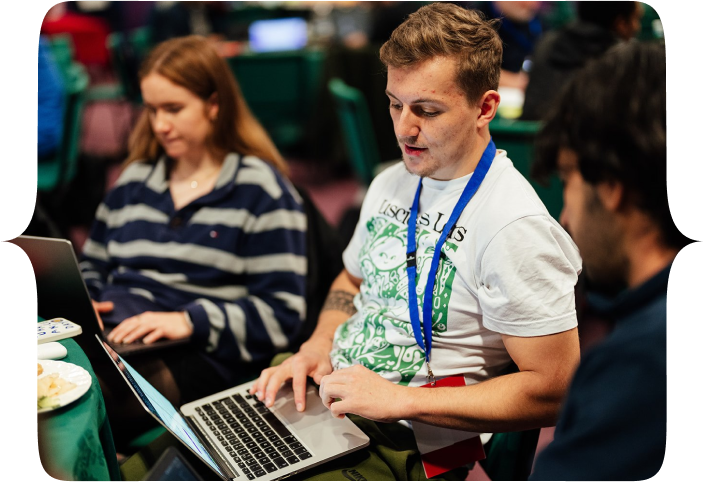 Software Development Bootcamp graduate Jack Doy participating in Sync the City Norwich 2022