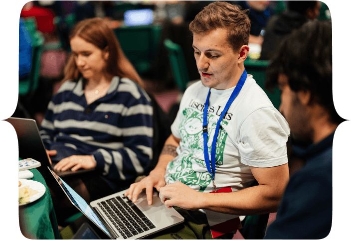 Software Development Bootcamp graduate Jack Doy participating in Sync the City Norwich 2022