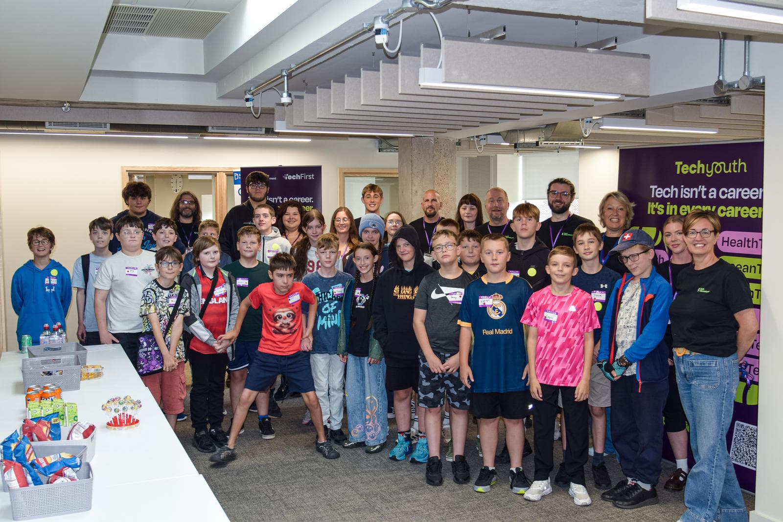 The TechYouth Gaming Day group photo at King's Lynn Library